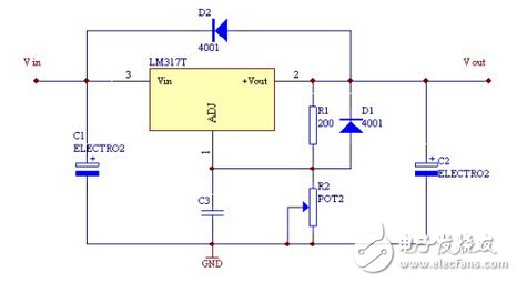 用LM317得到直流20V應用電子電路設計